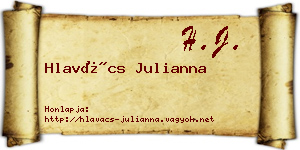 Hlavács Julianna névjegykártya