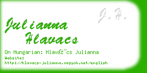 julianna hlavacs business card
